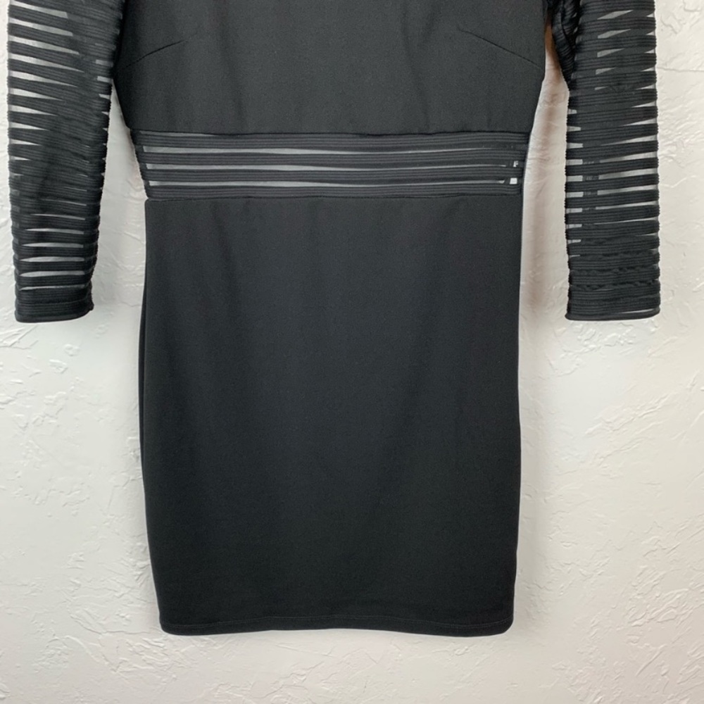Lulu's Black mesh mini dress Sz S - Picture 4 of 6